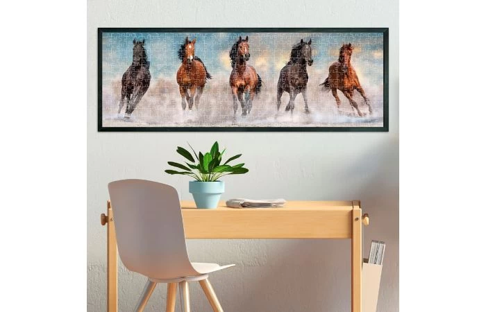 Clementoni Puzzel 1000 Panorama Horses - Afbeelding 3