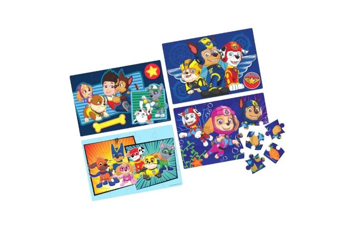 Paw Patrol Shoe Box Wood Puzzle 4 Pack - Afbeelding 2